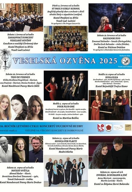 Veselská ozvěna 2025 - Dvořák, Schumann a jiní